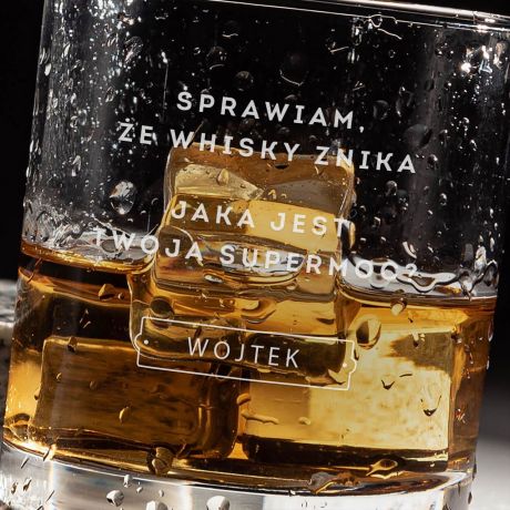 Grawerowana szklanka do whisky PREZENT DLA MʯCZYZNY szklanka do whisky z grawerem prezent dla faceta