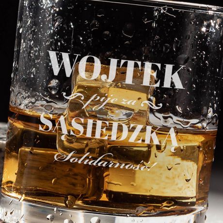 Grawerowana szklanka do whisky PREZENT DLA SSIADA