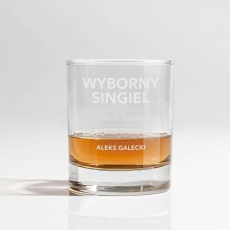Grawerowana szklanka do whisky PREZENT DLA SINGLA