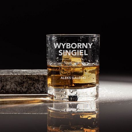 Grawerowana szklanka do whisky PREZENT DLA SINGLA