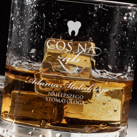 Grawerowana szklanka do whisky PREZENT DLA STOMATOLOGA