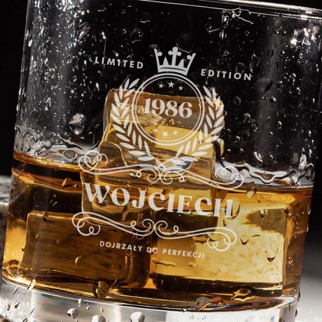 Grawerowana szklanka do whisky PREZENT NA 40 URODZINY elegancki prezent dla mczyzny