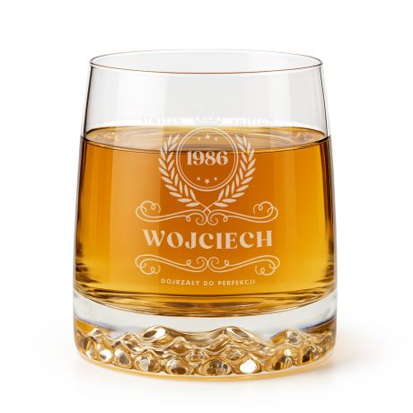 Grawerowana szklanka do whisky PREZENT NA 40 URODZINY DLA KOLEGI elegancka szklanka whisky