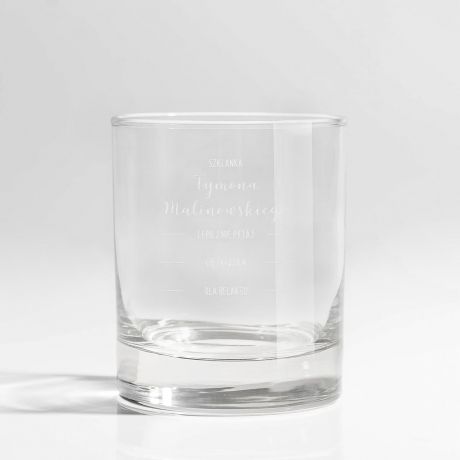 Grawerowana szklanka do whisky SKALA prezent dla kumpla szklanka do whisky z grawerem prezent dla konesera whisky