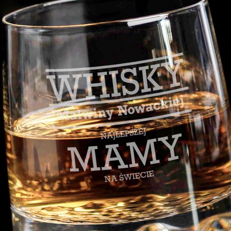 Grawerowana SZKLANKA NA DZIE MAMY do whisky