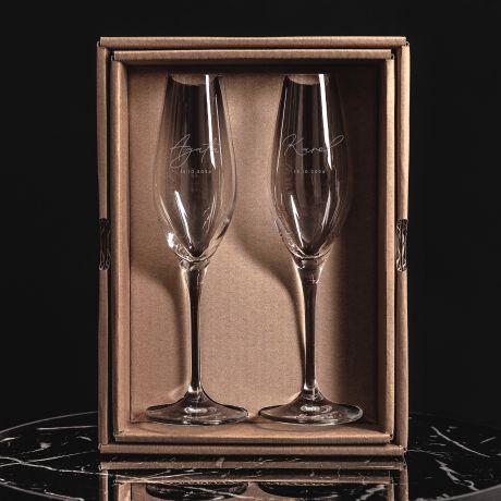 Grawerowane kieliszki do szampana PREZENT �LUBNY prezent dla pary m�odej kieliszki �lubne personalizowany prezent