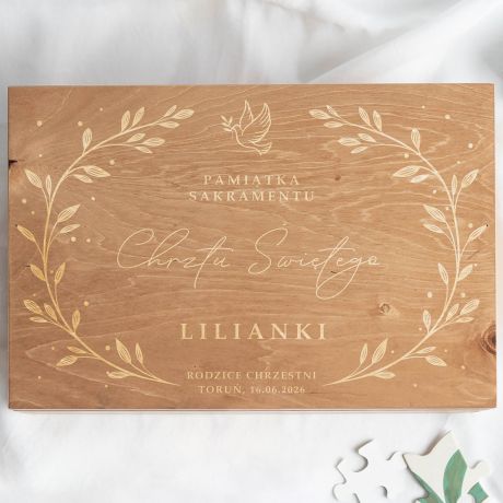 Grawerowane pude�ko wspomnie� PAMI�TKA CHRZTU