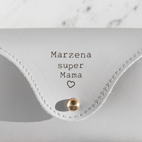 Etui na okulary na Dzie Mamy SUPERMAMA szare