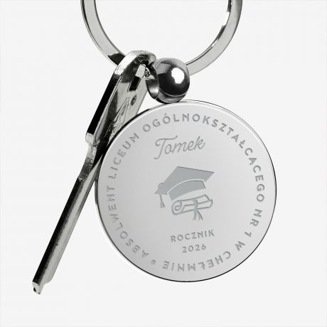 Grawerowany brelok dla maturzysty ROCZNIK brelok z grawerem prezent dla maturzysty prezent dla ucznia