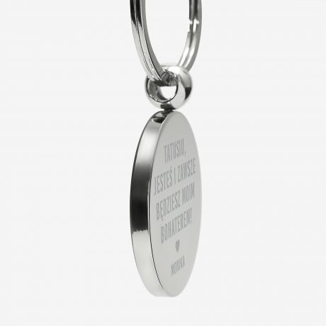 Grawerowany brelok na Dzie Taty brelok z grawerem personalizowany brelok prezent na dzie taty
