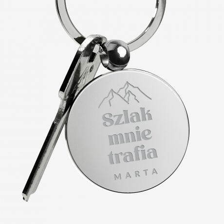 Grawerowany brelok SZLAK MNIE TRAFIA prezent dla wielbiciela gr brelok z grawerem prezent dla mionika gr