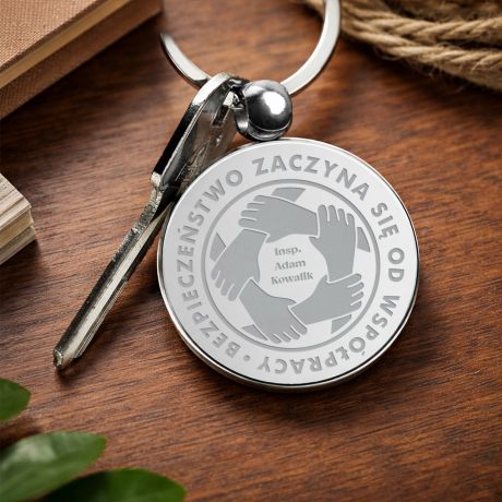 Grawerowany brelok UPOMINEK DLA BHP-OWCA