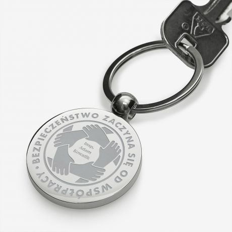 Grawerowany brelok UPOMINEK DLA BHP-OWCA