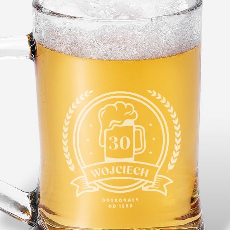 Grawerowany KUFEL NA 30 URODZINY prezent na 30 urodziny prezent dla 30 latka kufel do piwa z grawerem