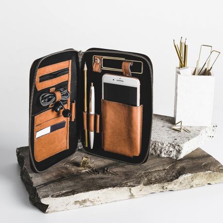 Elegancki organizer skrzany PREZENT DLA MʯCZYZNY Z KLAS prezent dla faceta elegancki prezent dla niego