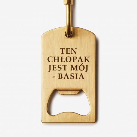 Grawerowany otwieracz do piwa PREZENT DLA CH�OPAKA