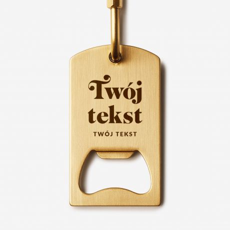 Grawerowany otwieracz do piwa TW�J TEKST otwieracz do butelek prezent dla niego