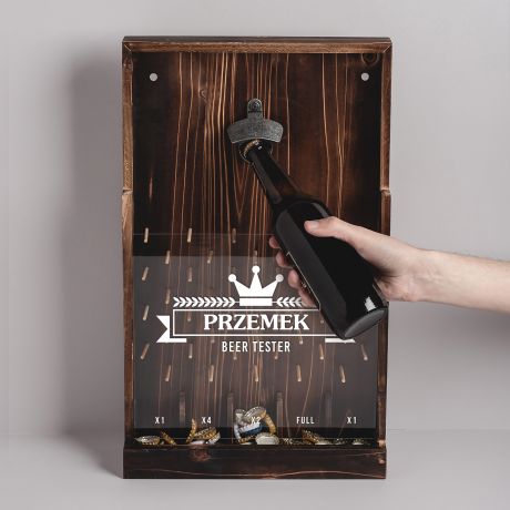 Grawerowany otwieracz do piwa z pojemnikiem BEER TESTER