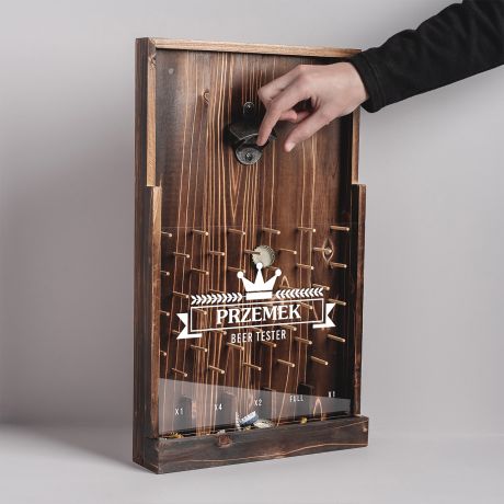 Grawerowany otwieracz do piwa z pojemnikiem BEER TESTER