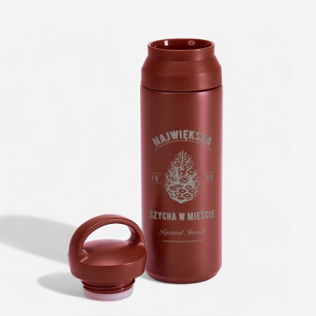 Grawerowany termos z uchwytem SZYCHA prezent urodzinowy dla mczyzny prezent dla mczyzny termos na prezent