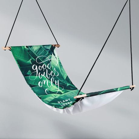 Hamak personalizowany GOOD VIBES prezent dla ogrodnika