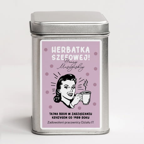 Herbata personalizowana PREZENT DLA SZEFOWEJ