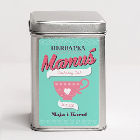 Herbata personalizowana w puszce PREZENT NA DZIE MAMY