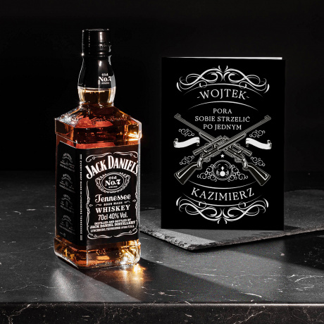 Jack Daniel's + personalizowana kartka ZESTAW PREZENTOWY DLA MYLIWEGO