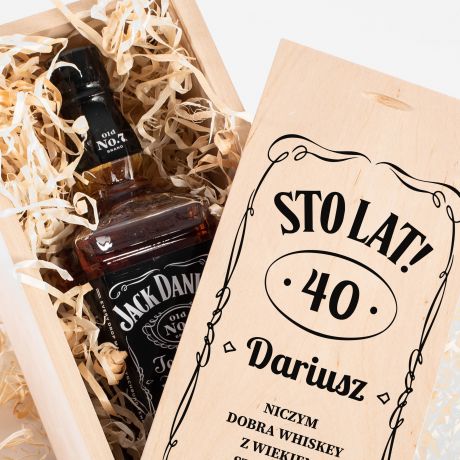 Jack Daniel's na URODZINY w personalizowanej skrzynce