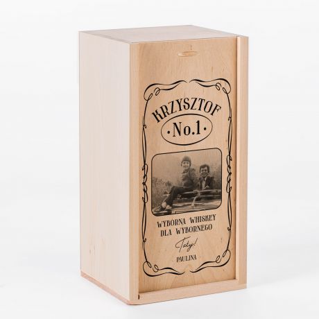Jack Daniel's DLA TATY w drewnianej skrzynce