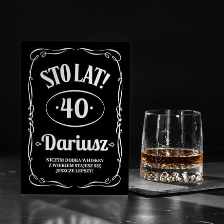 Jack Daniel's NA 40 URODZINY + kartka z yczeniami