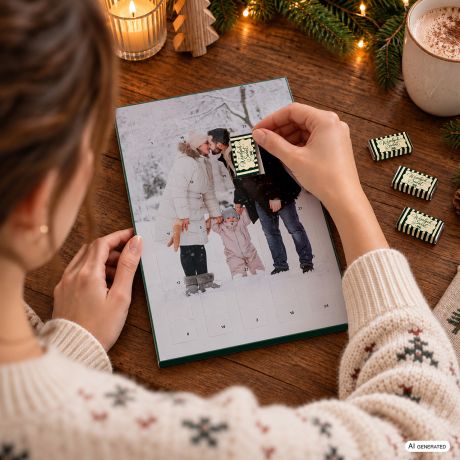Personalizowany kalendarz adwentowy z czekoladkami TWOJE ZDJ�CIE
