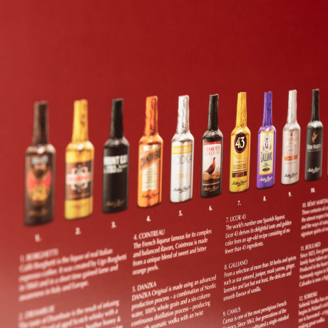 Kalendarz adwentowy z czekoladkami alkoholowymi LIQUEURS kalendarz adwentowy dla dorosych adwentowy kalendarz
