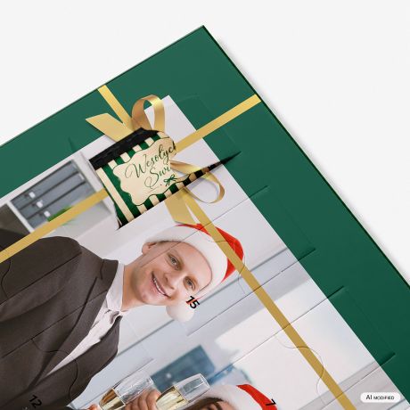 Kalendarz adwentowy z czekoladkami PODZI�KOWANIE ZA WSPӣPRAC� ze zdj�ciem prezent dla pracownika