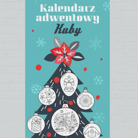 Personalizowany KALENDARZ ADWENTOWY do kolorowania