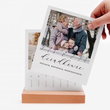Personalizowany kalendarz stojcy PREZENT DLA BABCI I DZIADKA prezent na dzie babci na dzie dziadka