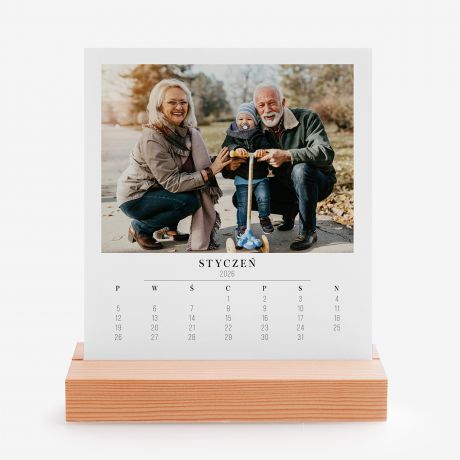 Personalizowany kalendarz stojcy PREZENT DLA BABCI I DZIADKA prezent na dzie babci na dzie dziadka