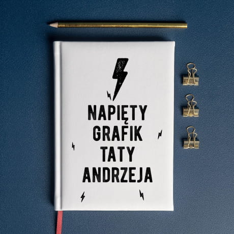 Kalendarz caoroczny NAPITY GRAFIK prezent dla taty kalendarz ksikowy prezent na urodziny taty