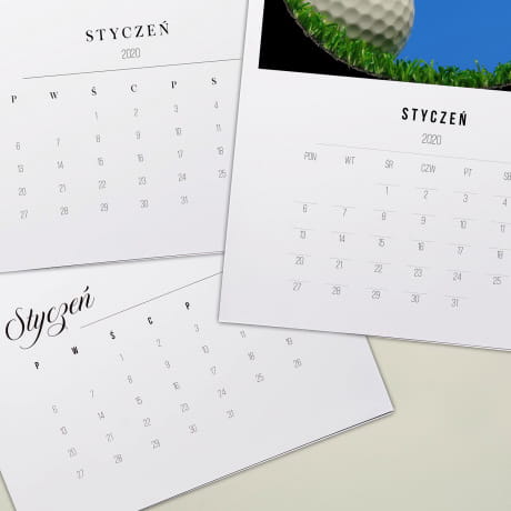 Kalendarz cienny PREZENT DLA GOLFISTY