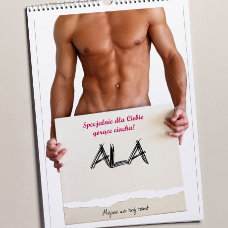 Personalizowany kalendarz z facetami PREZENT DLA SINGIELKI