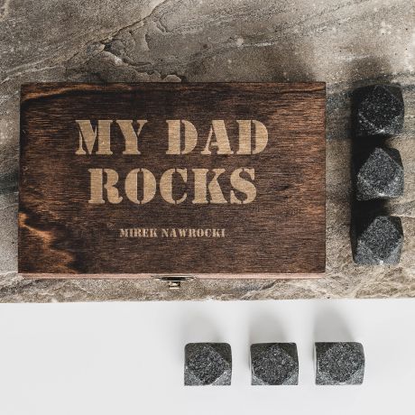 Kamienie do whisky MY DAD ROCKS prezent dla taty