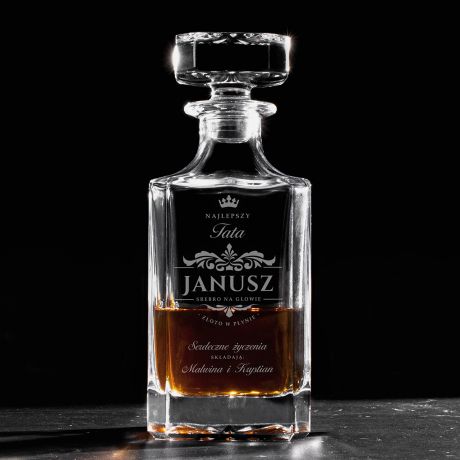 Grawerowana karafka do whisky DLA TATY