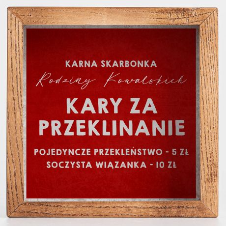 Karna skarbonka ZA PRZEKLINANIE