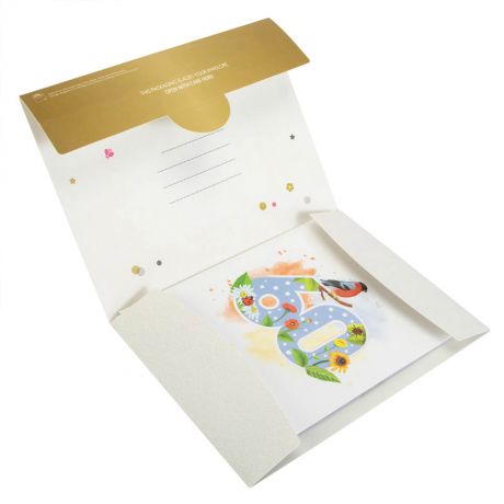 Kartka na 60 urodziny rcznie robiona POLNE KWIATY