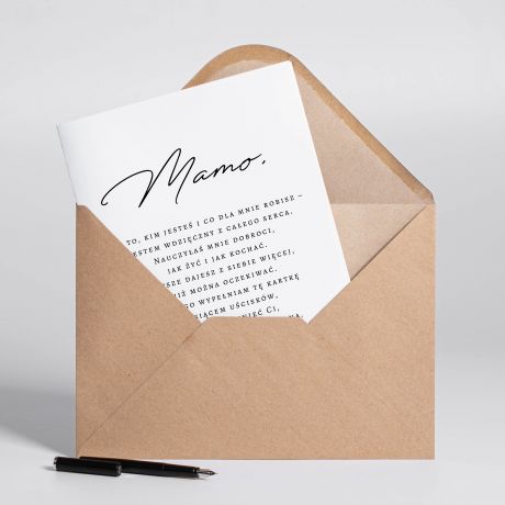Personalizowana kartka A4 - dodatek do prezentu dla mamy upominek dla mamy kartka dla mamy kartka na dzie mamy