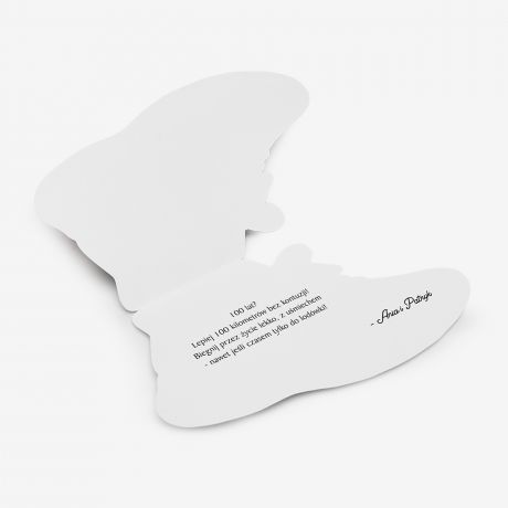 Personalizowana kartka dla biegacza BUT prezent dla biegacza kartka dla sportowca