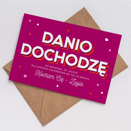mieszna kartka dla chopaka DOCHODZ kartka na Dzie Chopaka kartka z okazji Dnia Chopaka