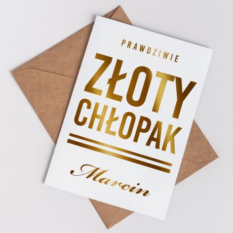 Kartka ze zoceniem dla chopaka ZOTY CHOPAK kartka dla chopaka kartka na Dzie Chopaka prezent dla chopaka