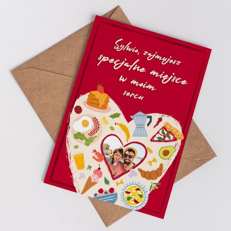 Personalizowana kartka dla dziewczyny WYJTKOWE MIEJSCE upominek dla dziewczyny kartka na walentynki