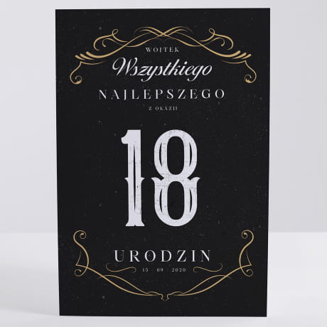 Urodzinowa KARTKA NA 18 DLA CHOPAKA personalizowana